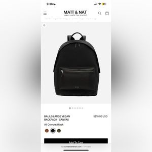 Barely used Matt & Nat 15 inch laptop backpack!